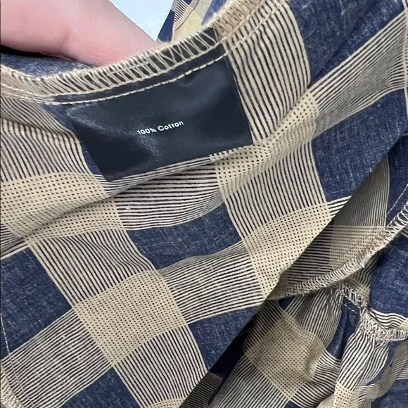 Summersalt plaid Tiered mini Dress medium - Picture 7 of 9